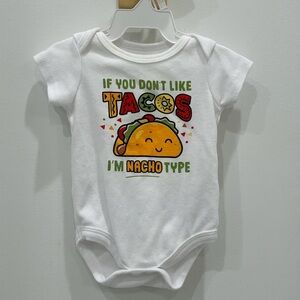 🔴Taco-Themed White Baby Onesie🔴